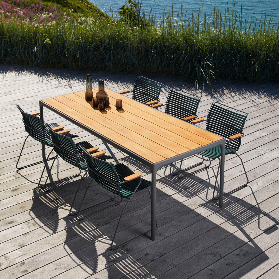 Click Outdoor Dining Chair with Armrests - Patio, Garden, Poolside & Backyard Seating - Weather-Resistant & Comfortable