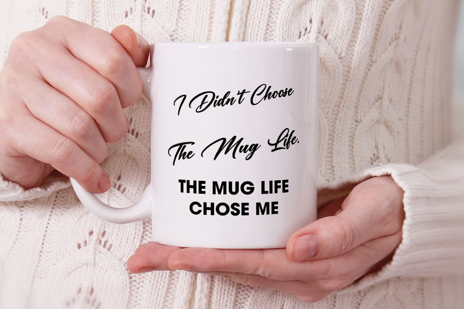 Funny Coffee Mug 'Life Chose Me' - Sarcastic Novelty Gift for Birthday, Christmas & Anniversary - Great Gag Gift Idea for Office, Home & Coffee Lovers (432386)