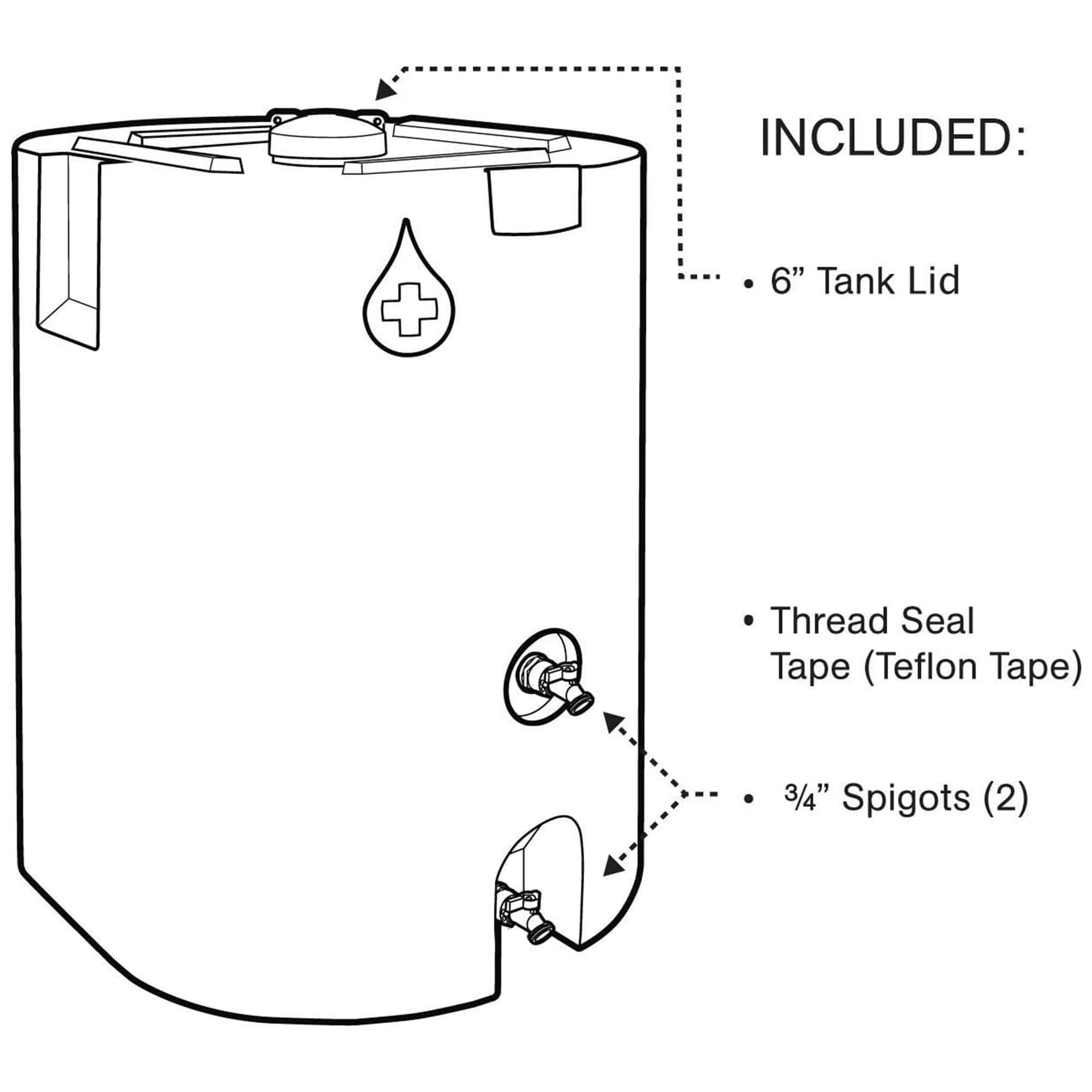 160-320 Gallon BPA-Free Emergency Water Storage Tanks | Portable Food Grade Plastic Water Containers (2 Pack 320 Gallon) with 25' Hose & 5-Year Water Treatment - Perfect for Disaster Preparedness, Camping & Off-Grid Living