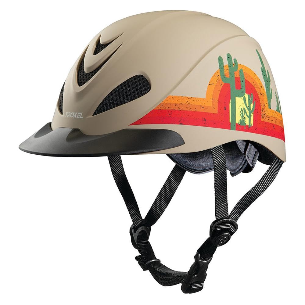 Troxel Rebel Turquoise Rose Equestrian Helmet for Women - Lightweight & Comfortable Riding Helmet for Horseback Riding, Show Jumping & Trail Riding