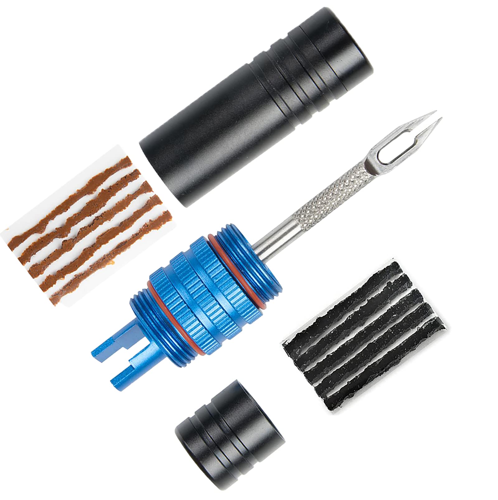 RRK Tubeless Bike Tire Repair Kit - Tire Sealant Injector Syringe, Valve Core Remover & Essential MTB Tools for Mountain Bike Maintenance (Perfect for Trail Rides & Road Cycling)