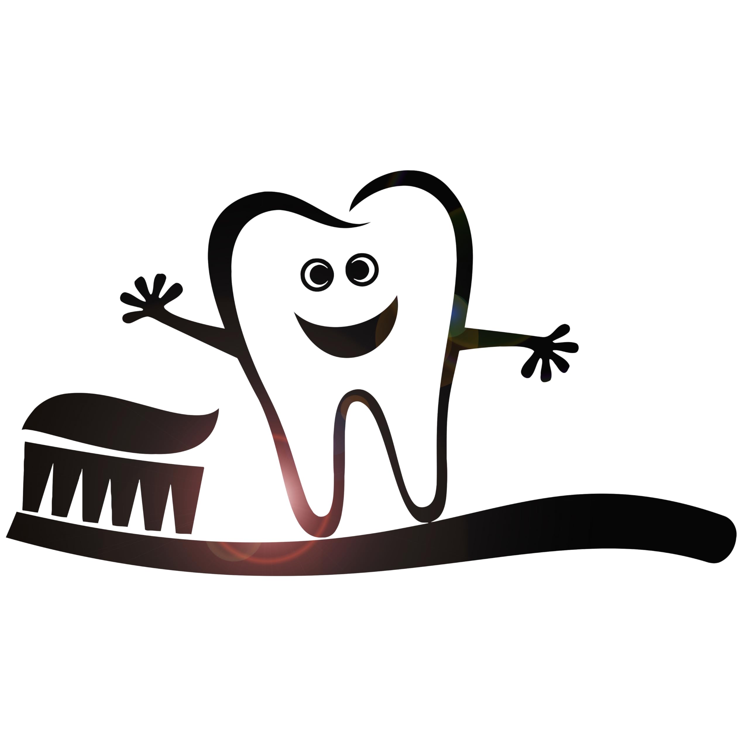 Dental Clinic Vinyl Wall Decal - Kids Teeth Care Stickers, Large Dental Office Decor Mural (G5904) Black - Perfect for Pediatric Dentist Offices & Children's Dental Care Centers
