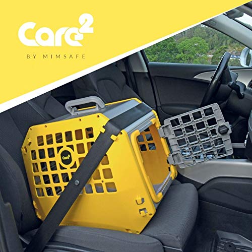 Crash Tested Pet Car Seat Carrier for Dogs & Cats - Medium Size, Grey - Safe & Comfortable Travel Carrier for Cars, Road Trips, and Vet Visits