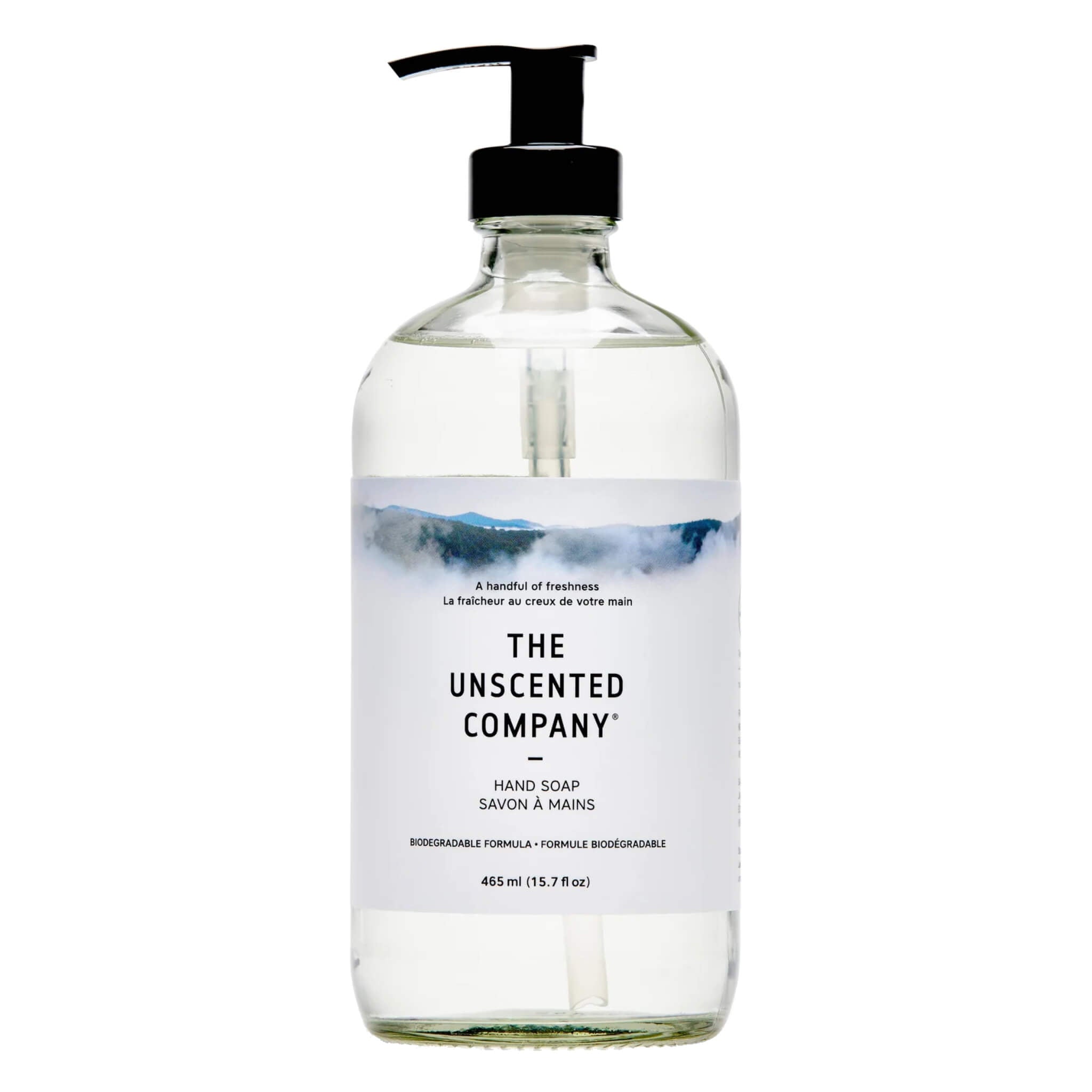 Natural Hand Soap in Elegant Glass Bottle - Moisturizing & Antibacterial for Kitchen, Bathroom & Office Use