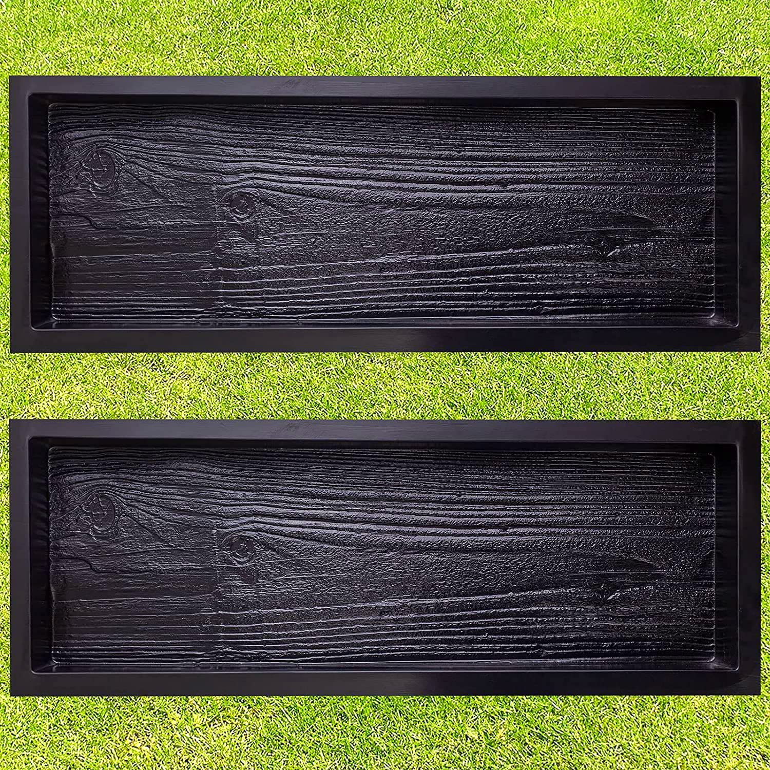 DIY Precast Concrete Molds - Set of 2 Wooden Pavers Cement Paver Molds for Stepping Stones & Garden Pathways | Pathmaker II Mold for Concrete Paving | Perfect for DIY Landscaping & Outdoor Decor Projects