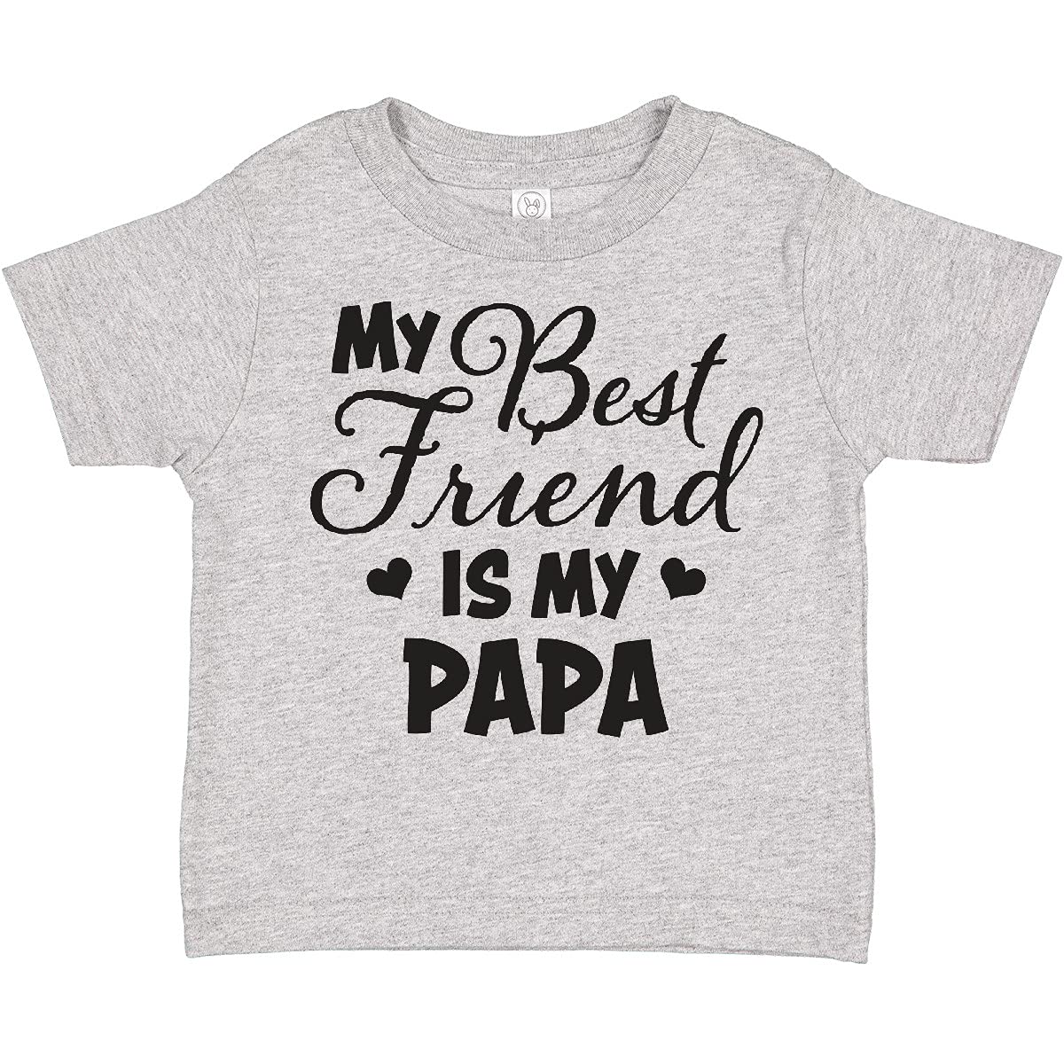 My Best Friend is My Papa with Hearts Toddler T-Shirt for Father's Day & Family Outings