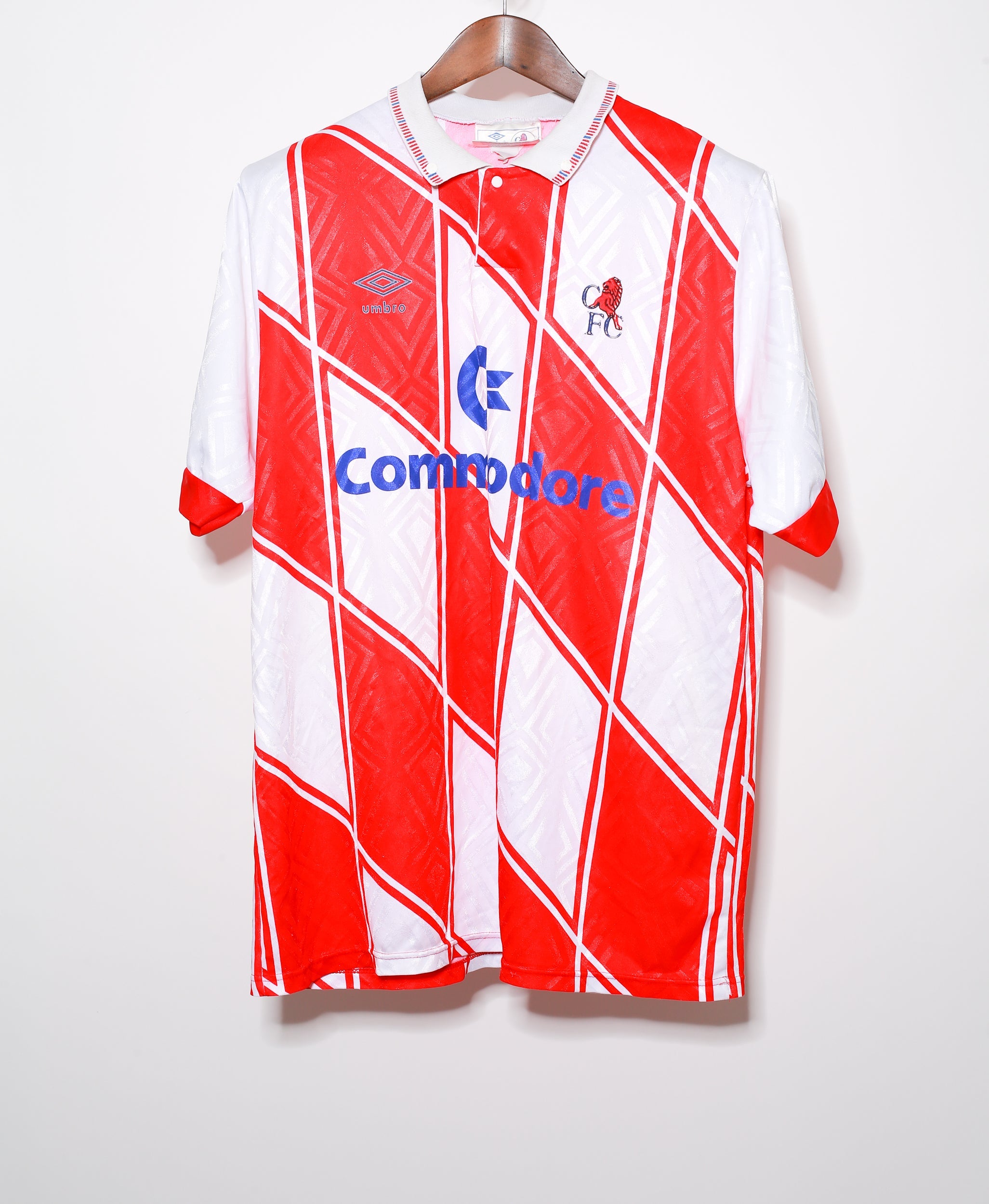1991 Chelsea Away Jersey (Size L) - Vintage Football Shirt for Fans & Collectors - Perfect for Matchdays, Gifts & Retro Sports Fashion