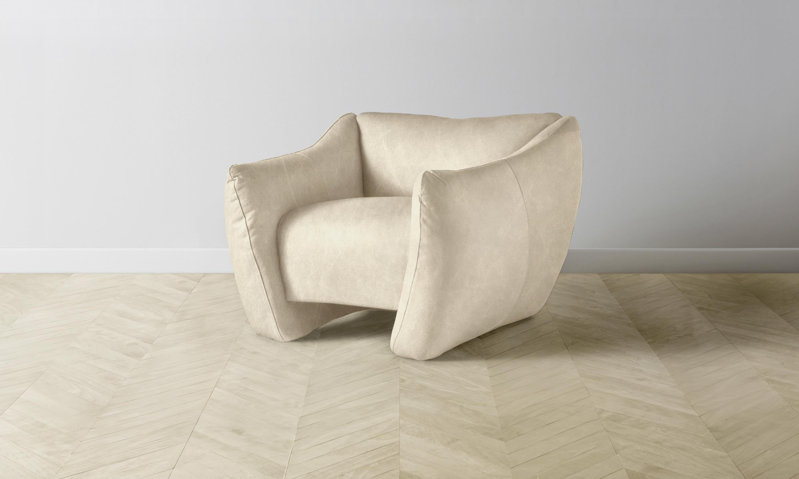 Premium Tuscan Leather Bond Chair - Luxurious Bisque Leather Office & Living Room Seating for Home & Workspace