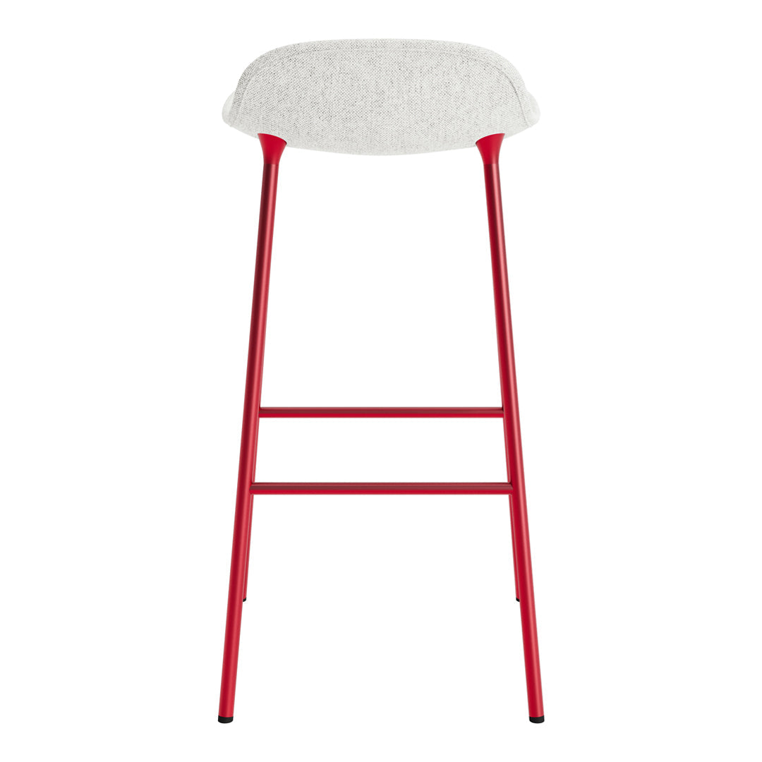 Modern Form Bar Stool with Metal Legs & Upholstered Seat - Perfect for Kitchen Islands, Home Bars & Commercial Use