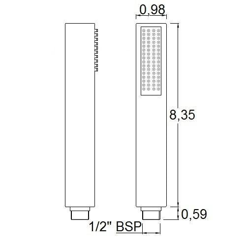 Devon 2-Way Shower Set with Hand Shower & Wall Mount Column - 8 Inch Brass/Polished Chrome Finish for Bathroom Luxury & Spa Experience