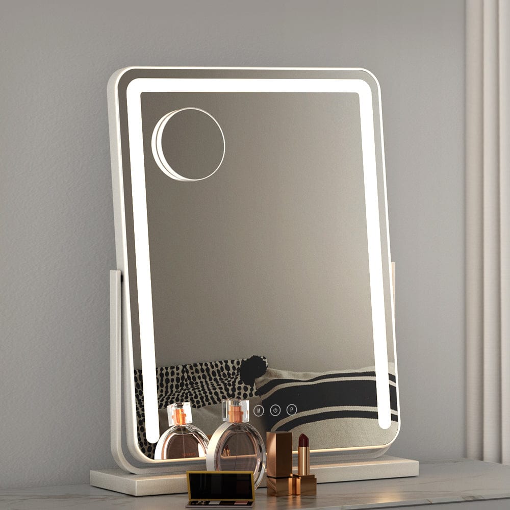 Embellir Hollywood Vanity Mirror with LED Lights - 40X50CM White Makeup Mirror for Professional & Home Use | Perfect for Makeup Application, Skincare Routine & Dressing Room Lighting
