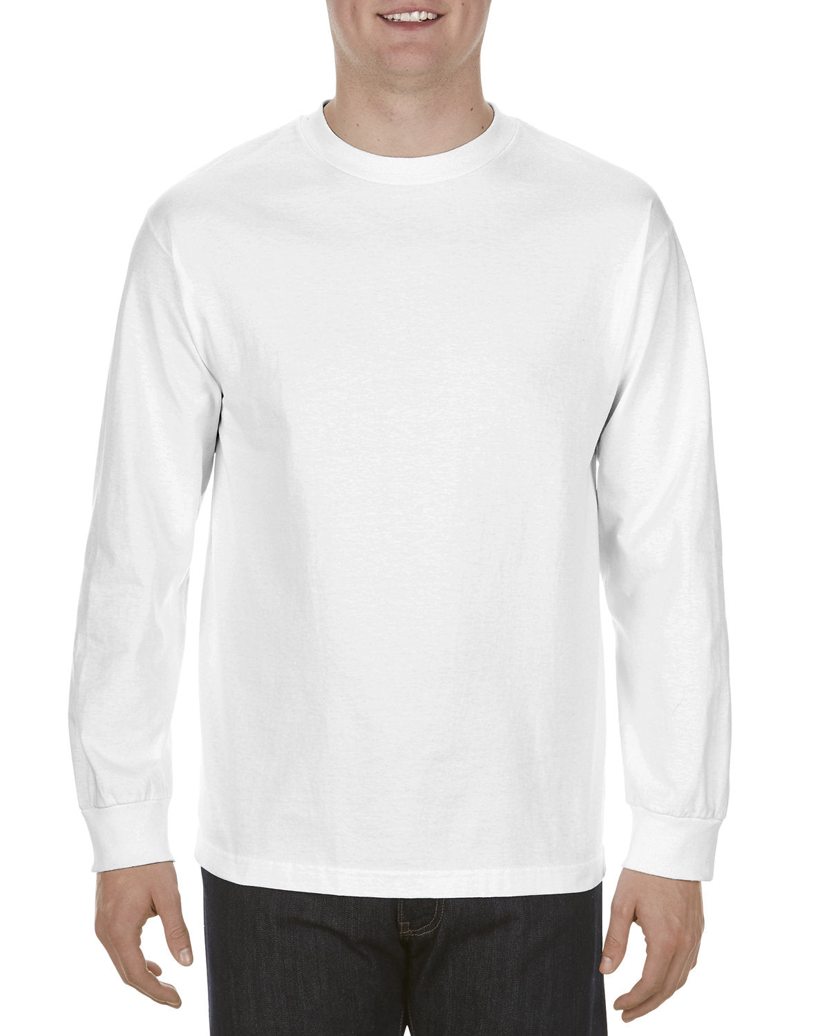 Alstyle AL1304 Men's & Women's 100% Cotton Long Sleeve T-Shirt - Soft 6.0 oz Crewneck Tee for Casual Wear, Layering & Everyday Comfort