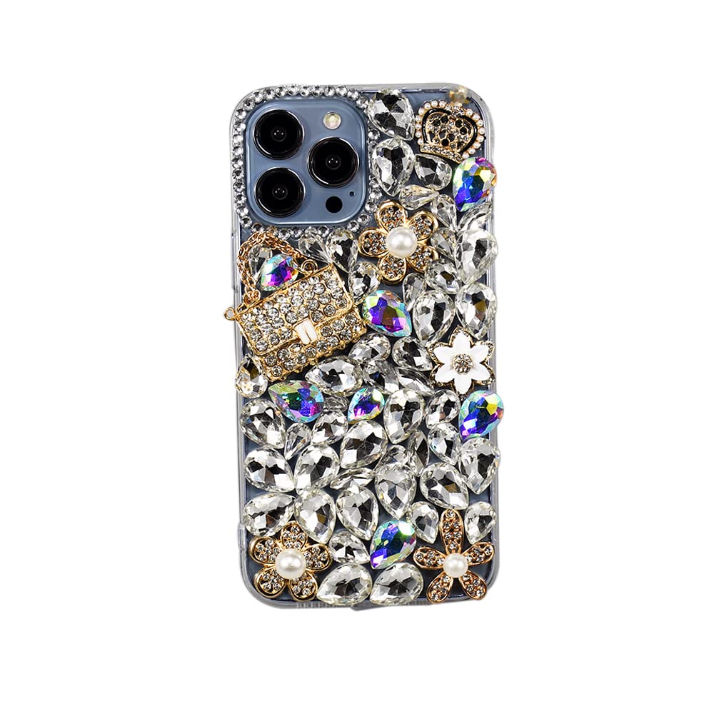 Luxury Sparkling Glitter Diamond Phone Case for iPhone 13 - Bling Shiny Rhinestone Cover for Women & Girls | Perfect for Parties, Weddings, and Everyday Fashion Accessory