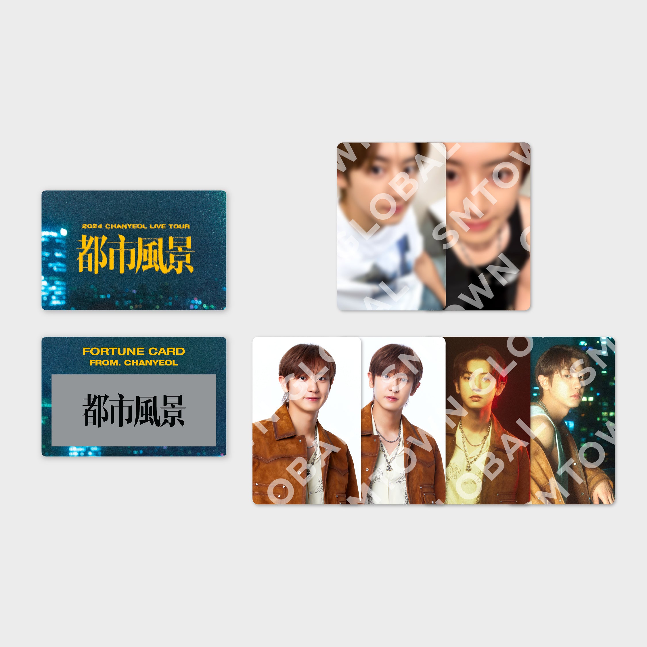2024 FORTUNE SCRATCH CARD SET - CHANYEOL LIVE TOUR: City Scape Merchandise | Collectible K-Pop Fan Gift for Concerts & Special Events