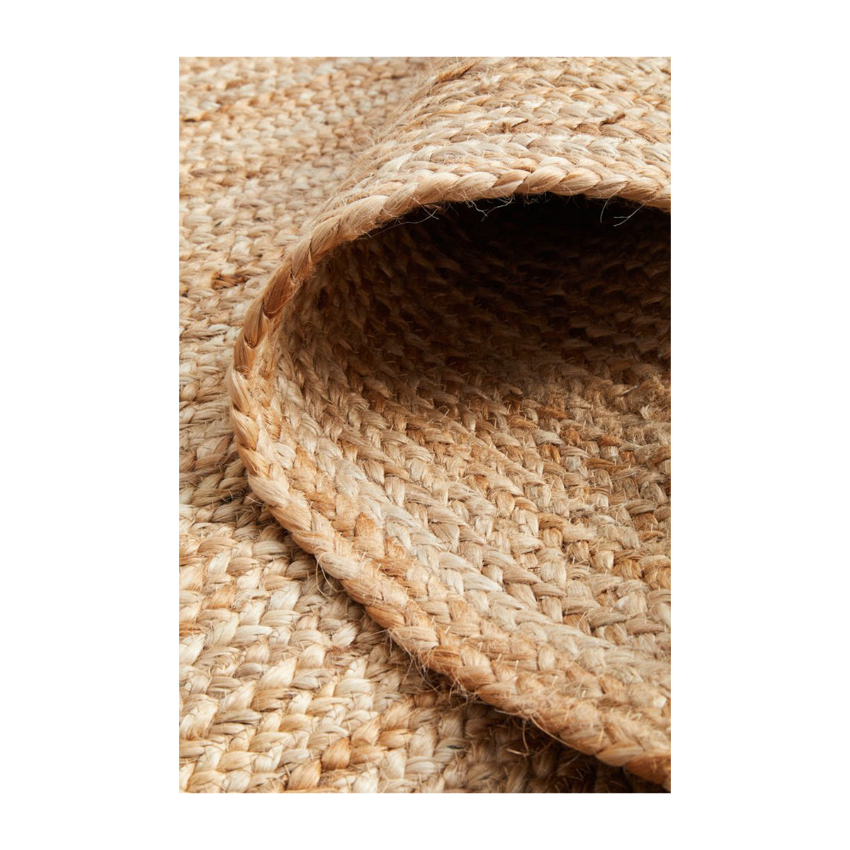 Bondi Rectangle Runner Rug - Natural Jute Fiber - Perfect for Hallway, Kitchen, or Entryway Decor