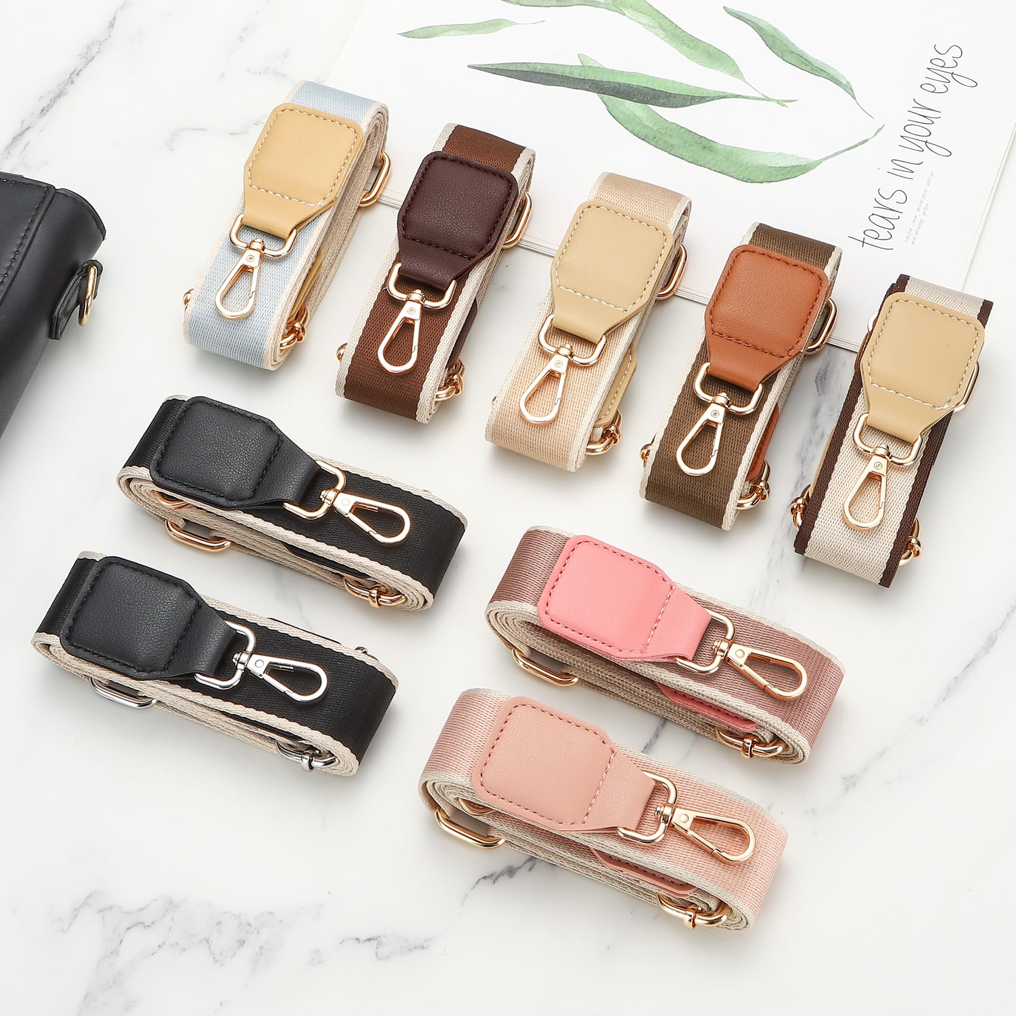 Adjustable Universal Wide Shoulder Strap for Handbags & Purses - Replacement Crossbody Bag Strap for Women - Perfect for Daily Use, Travel & Shopping