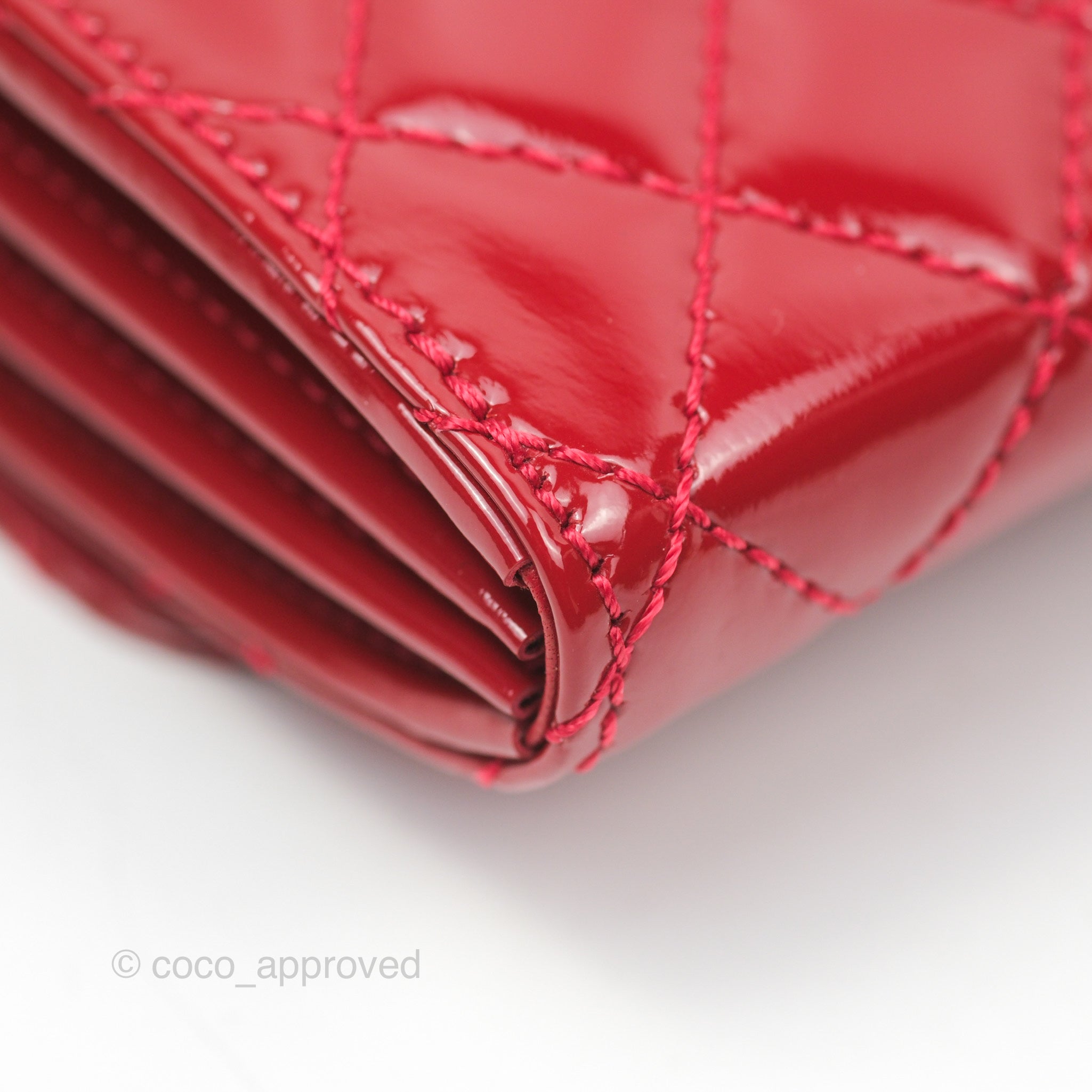 Chanel Brilliant East West Flap Clutch with Chain - Red Patent Leather & Silver Hardware | Luxury Evening Bag for Women, Perfect for Parties & Special Occasions