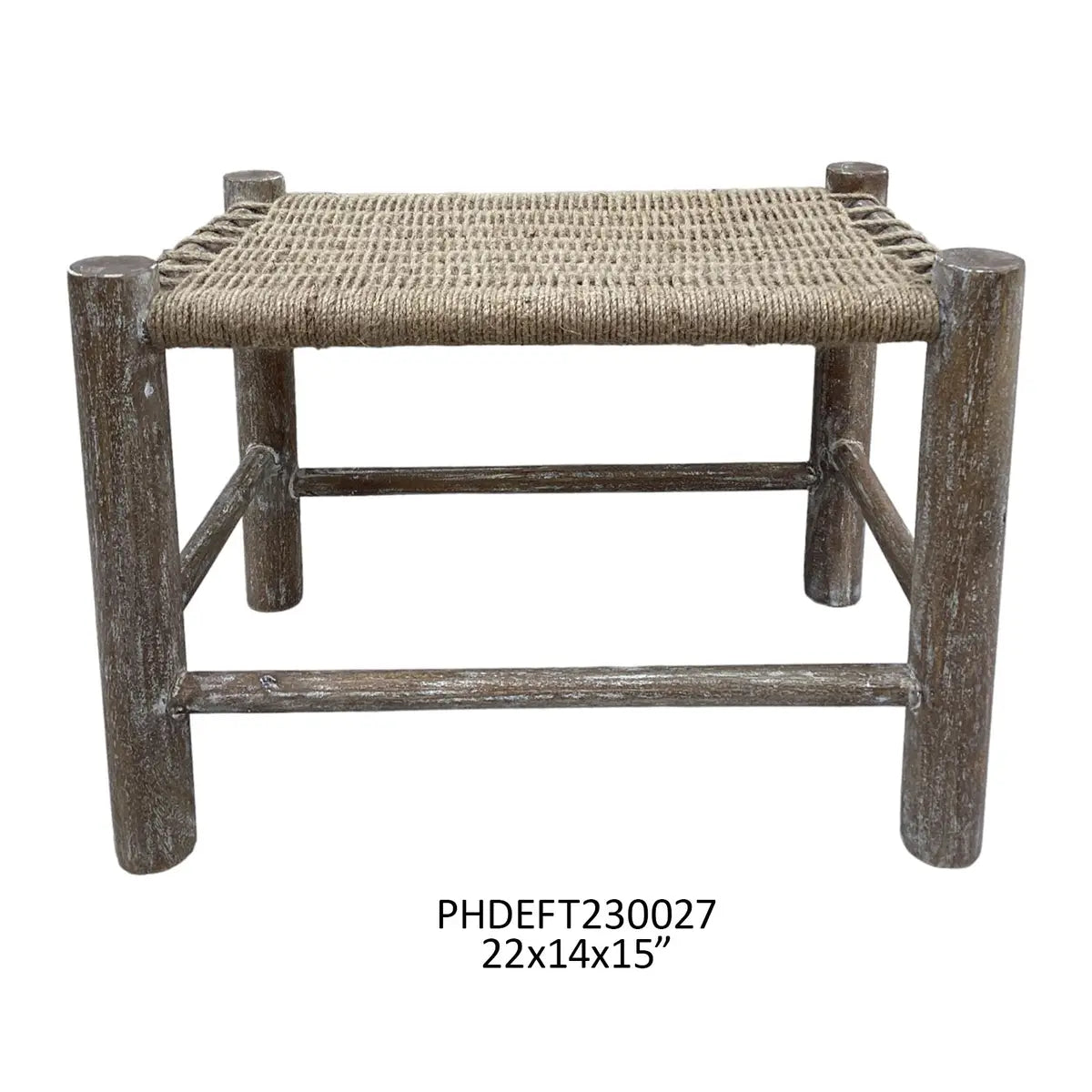 Premium Highlands Footstool - Soft Upholstered Ottoman with Sturdy Wooden Legs for Living Room, Bedroom, or Office - Perfect for Relaxing, Reading & Extra Seating