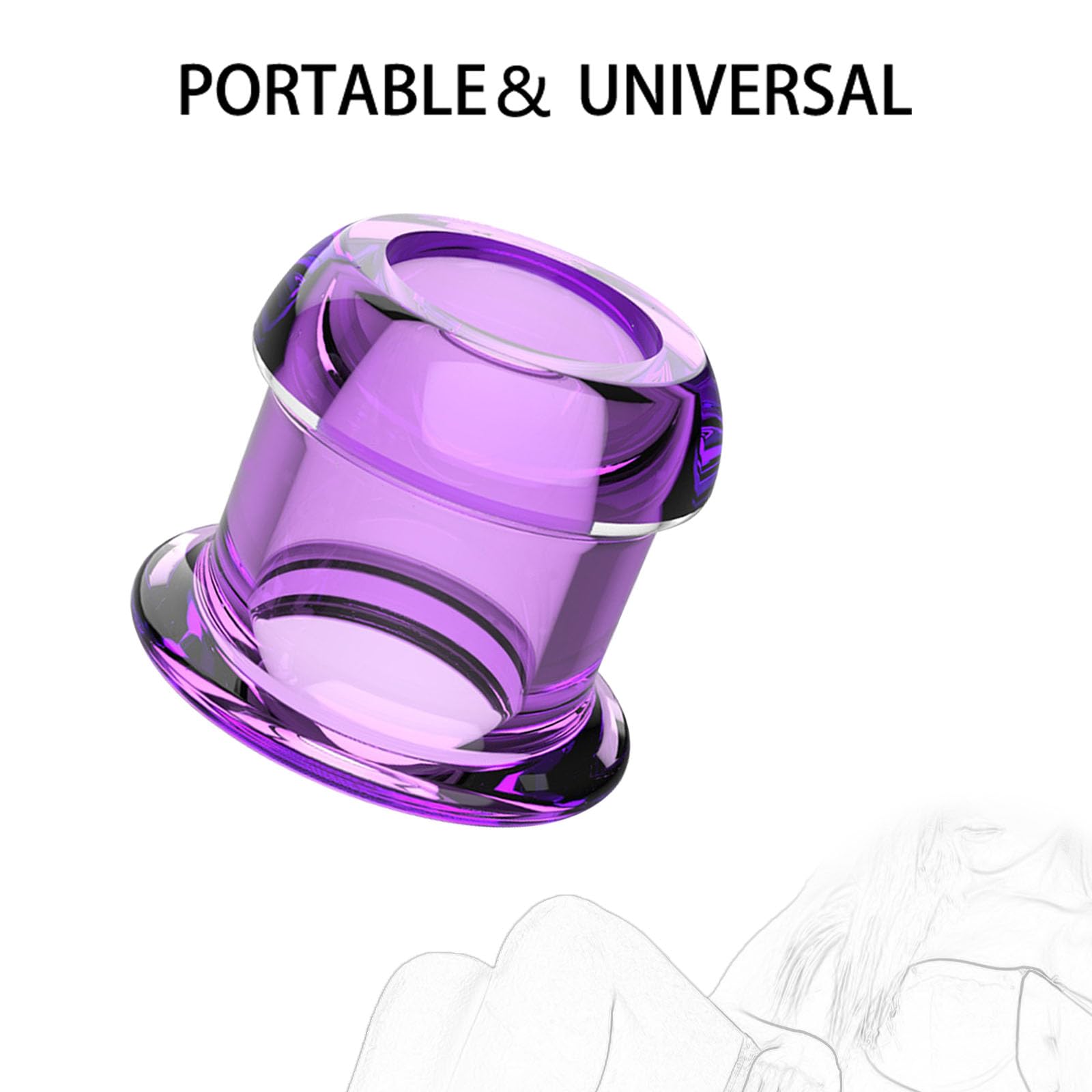 AMAZBEE Transparent Hollow Anal Plug with Expansion Speculum, Wide Base Vaginal Dilator, Enema Anal Tunnel Sex Toy for Women & Men (Small) - Perfect for Solo Play, Couples & BDSM Exploration