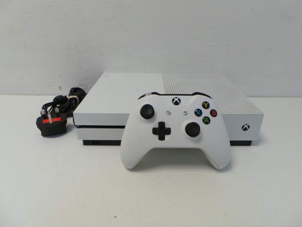 Xbox One Slim 500GB Console - White | Compact Gaming System for Home Entertainment & Multiplayer Fun