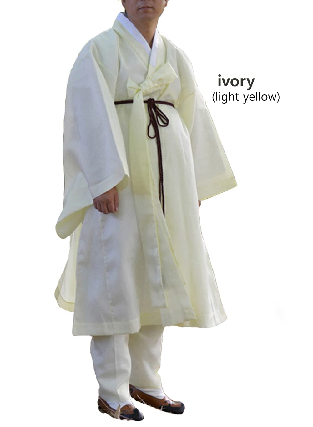 Men's Water Silk Robe - Korean Traditional Dopo Hanbok for Men | Comfortable Lightweight Loungewear & Halloween Costume | Perfect for Spa Days, Cultural Events & Cosplay