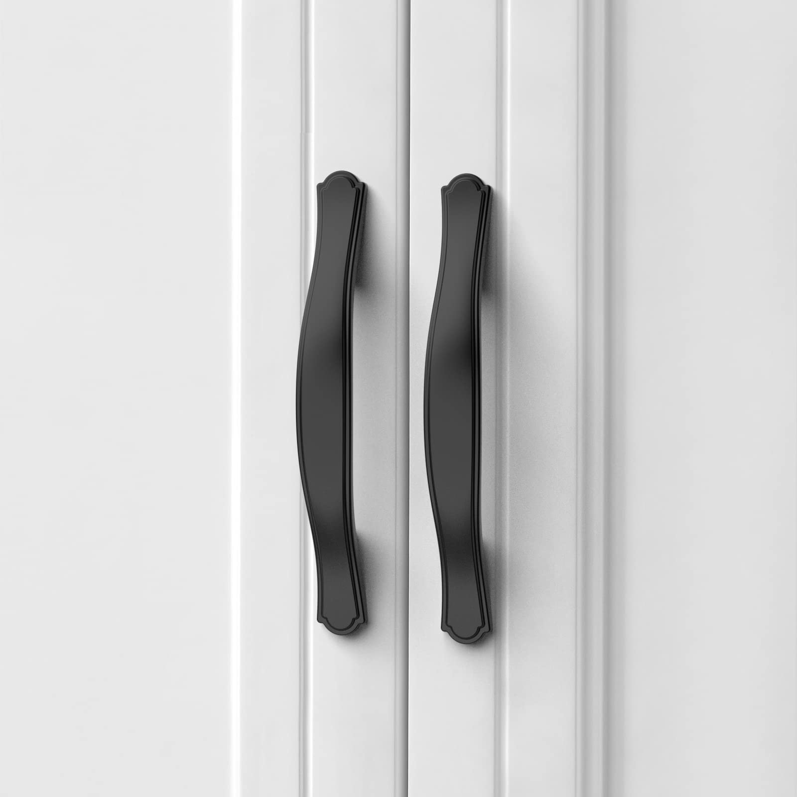 10 Pack 3 Inch Matte Black Cabinet Handles - Modern Kitchen Cabinet Pulls & Drawer Handles for Cupboards, Dressers, Bathroom Vanities & Furniture Hardware (76mm) - Perfect for Home Renovation & DIY Projects