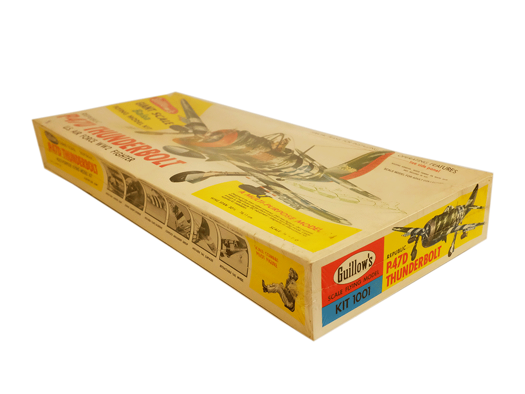 Guillow's P-47D Thunderbolt Balsa Wood Model Airplane Kit - 3/4