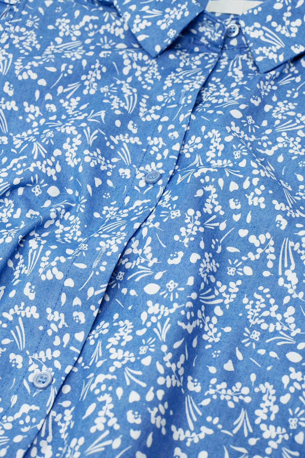 Floral Print Short Sleeve Blue Blouse for Women - Casual Summer Tops, Office Wear & Date Night Outfits