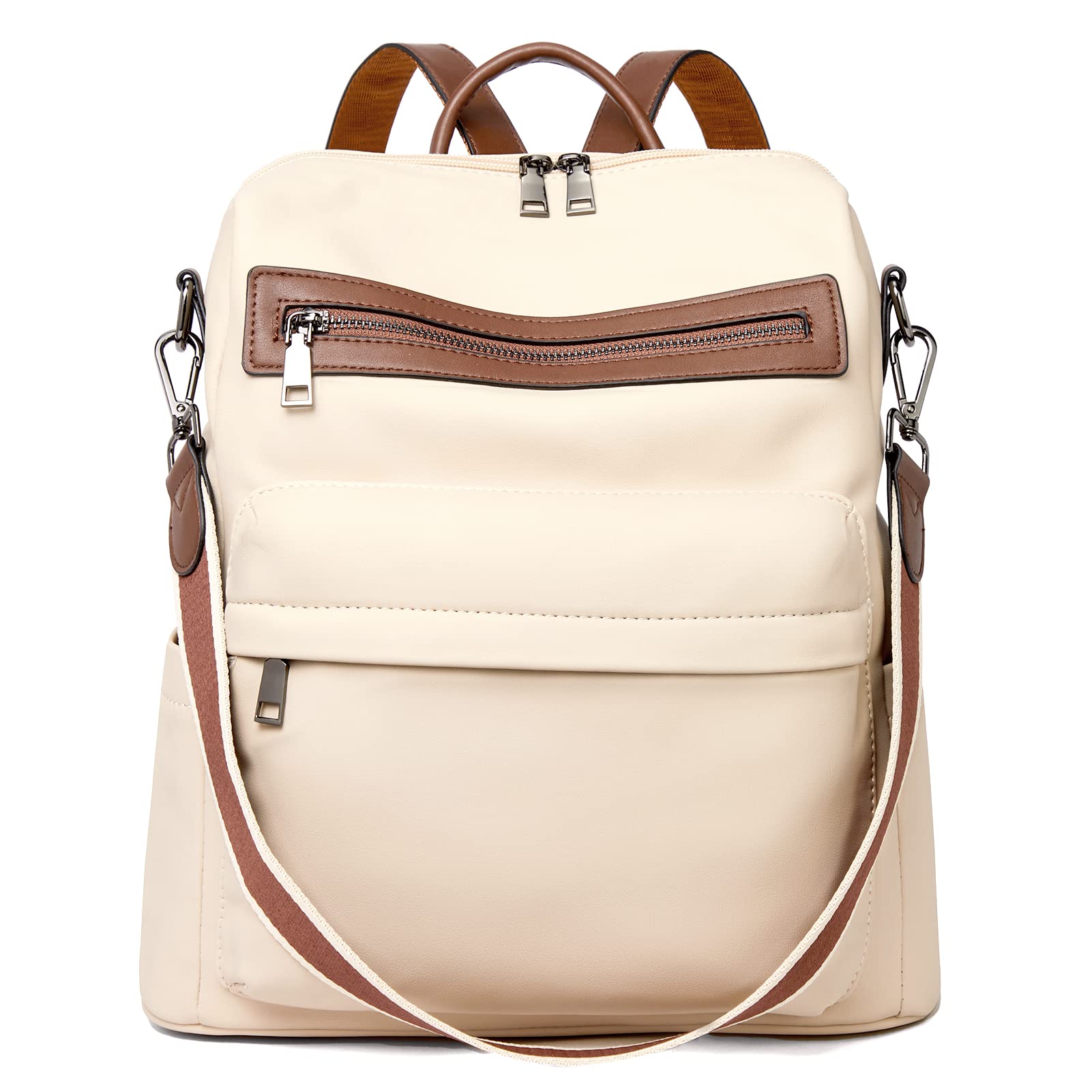 Stylish Women's Leather Backpack Purse - Fashionable Designer Shoulder Bag for Travel, Work & Daily Use | Large Capacity & Durable BROMEN Handbag