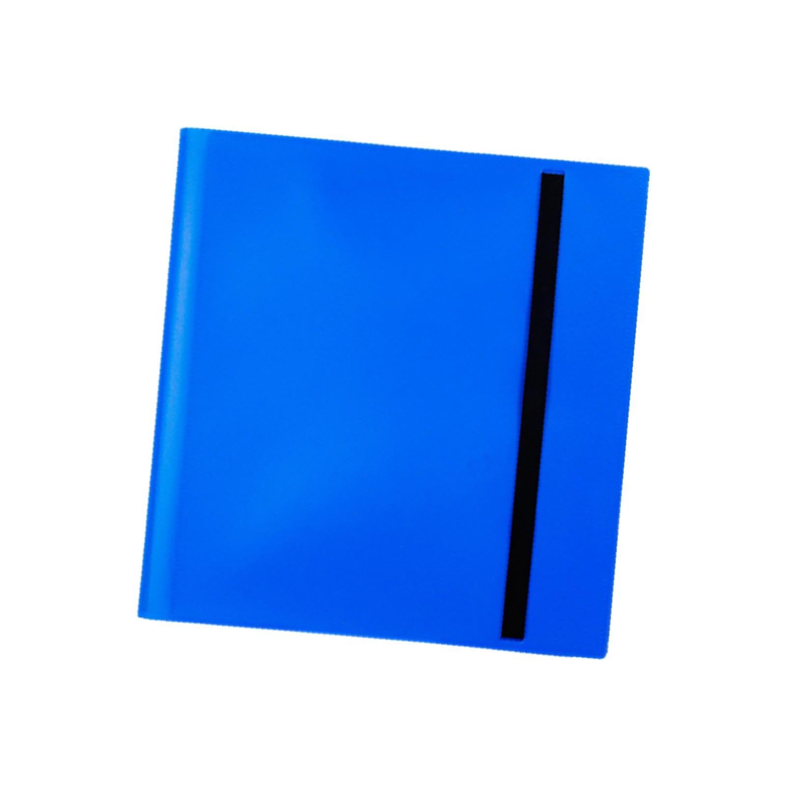Wazsnhm Trading Card Binder - Premium Card Collection Album with Photocard Sleeves & Strap Design - Holds Gaming Cards, Football Cards, Sports Cards (Blue) - Perfect for Collectors, TCG Players & Sports Fans