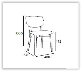 GABBY Modern Dining Chair in Taupe Grey - Comfortable & Stylish Seating for Kitchen, Dining Room, or Home Office | Perfect for Small Spaces & Compact Areas