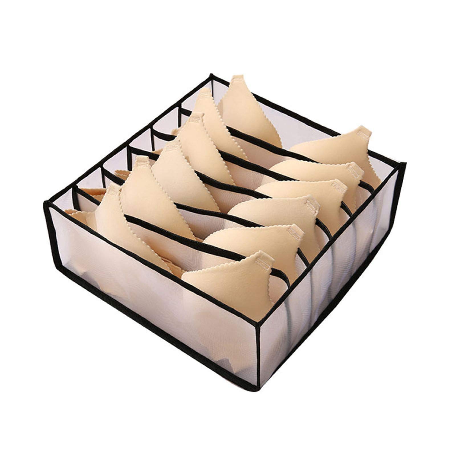 Valink Foldable Storage Box for Socks, Bras & Underwear - Multi-Compartment Organizer for Closet, Drawer & Travel | Solid Color Home Organization Solution