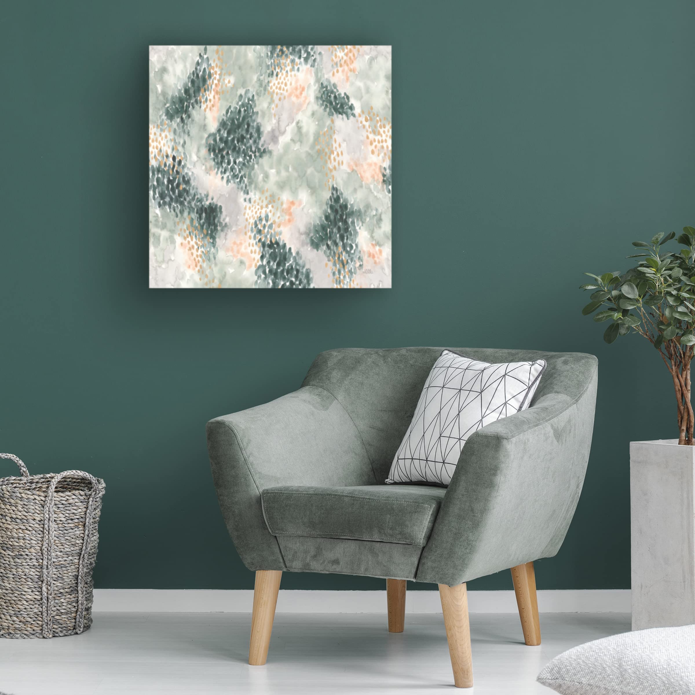 Laura Marshall 'Spring Blooms Pattern III' Floral Canvas Wall Art - Perfect for Living Room, Bedroom & Office Decor
