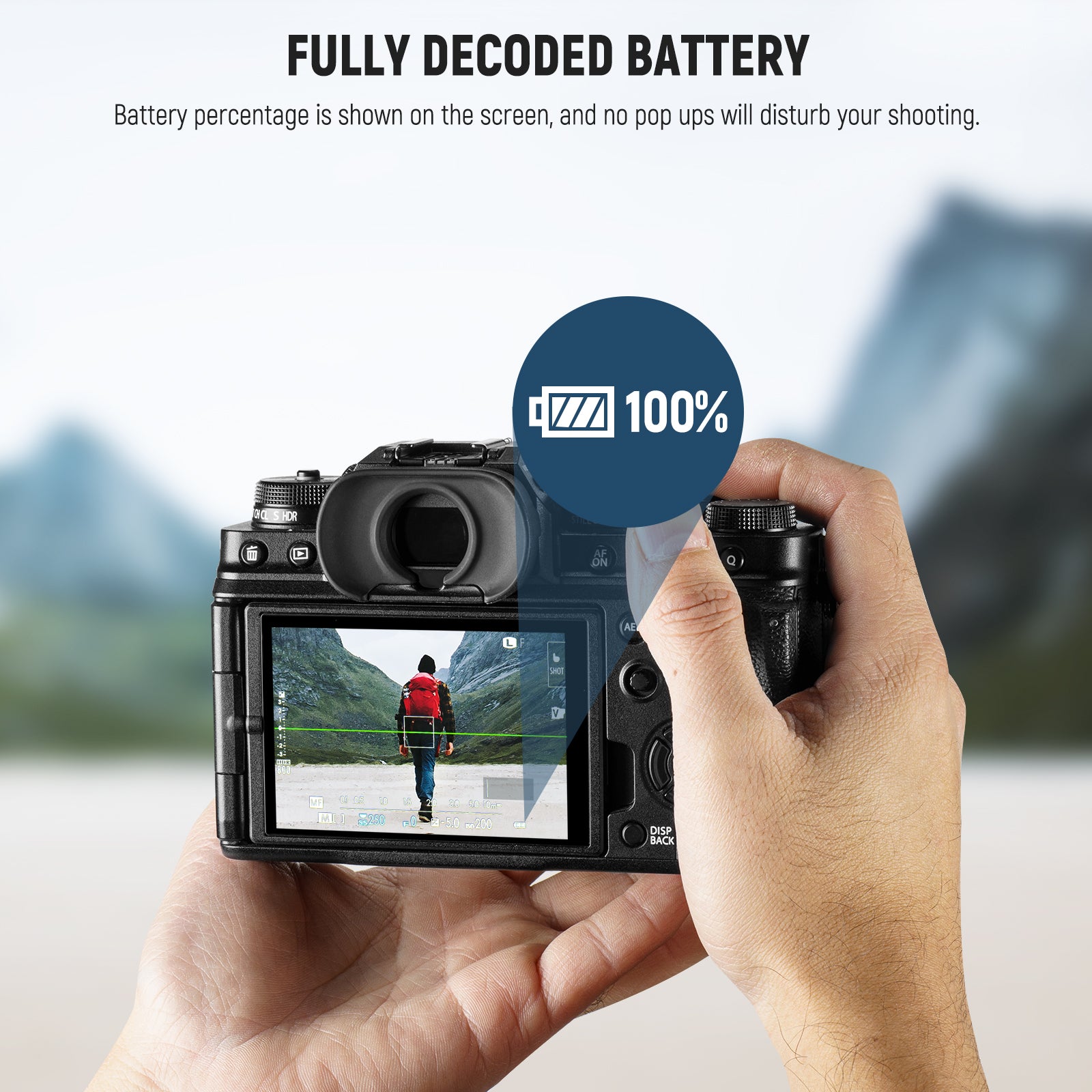 NEEWER NP W235 2400mAh Replacement Battery for Canon LP-E6, LP-E6N, LP-E6NH - Compatible with DSLR & Mirrorless Cameras - Perfect for Travel, Photography & Videography