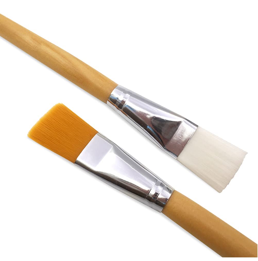 AKADO Professional Face Mask Applicator Brush - Wooden & Sponge Combo for Men & Women - Perfect for Sheet Masks, Clay Masks & Skincare Routine