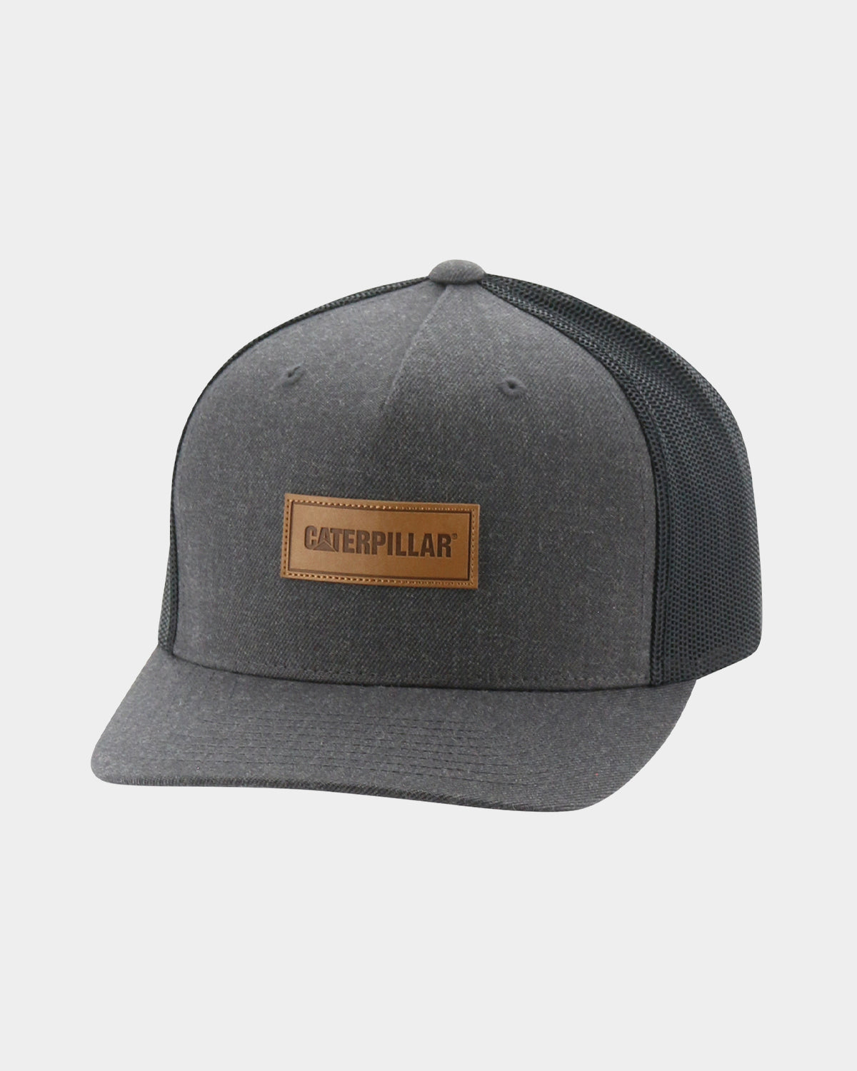 Caterpillar Patch Flat Bill Hat - Adjustable Trucker Cap for Men & Women - Perfect for Outdoor Work, Hiking, and Casual Wear