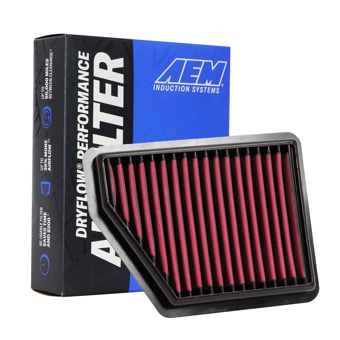 AEM 28-50045 Dryflow Washable Air Filter - High Performance Reusable Air Filter for Cars, Trucks & SUVs - Perfect for Off-Roading, Racing & Daily Driving