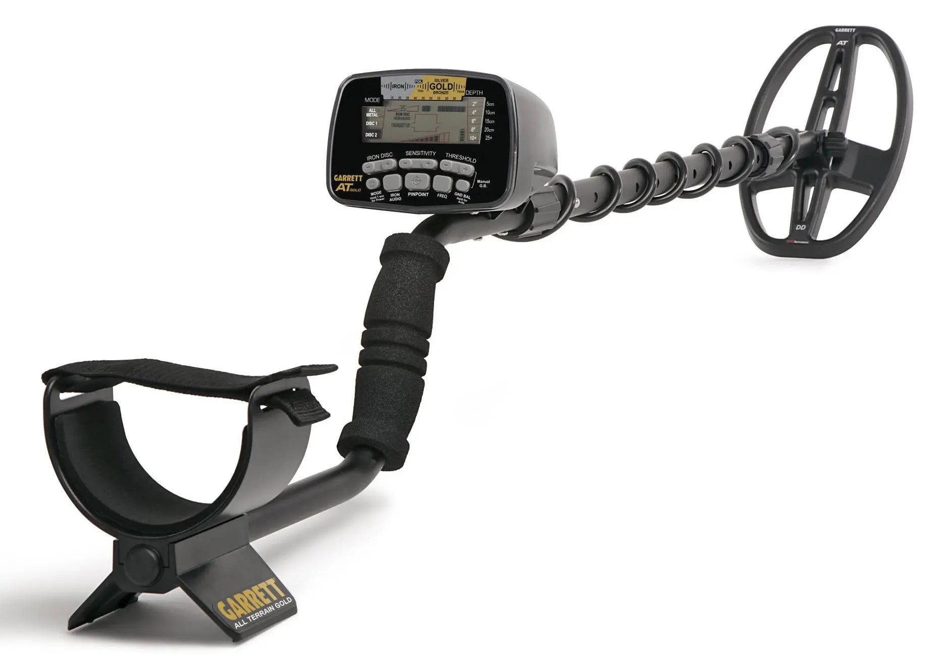 Garrett AT Gold Waterproof Metal Detector with 5 x 8 DD Coil - Professional Gold & Metal Detecting for Beach, Field & Underwater Treasure Hunting