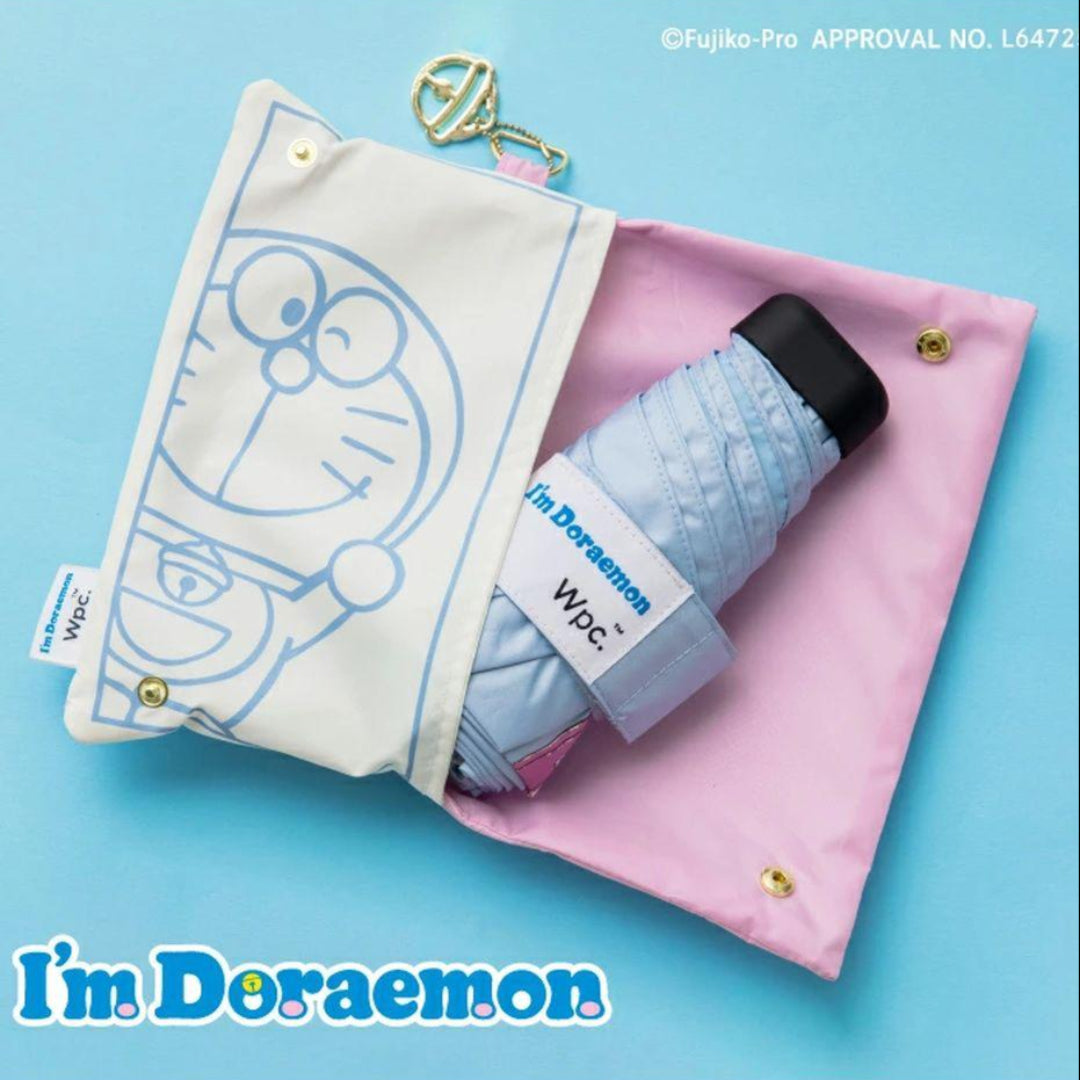 Sanrio Doraemon Mini Umbrella 50cm - Cute Anime Character Compact Umbrella for Rain & Sun Protection - Perfect for Kids, Collectors & Anime Fans (WPC 62 801 DR15)