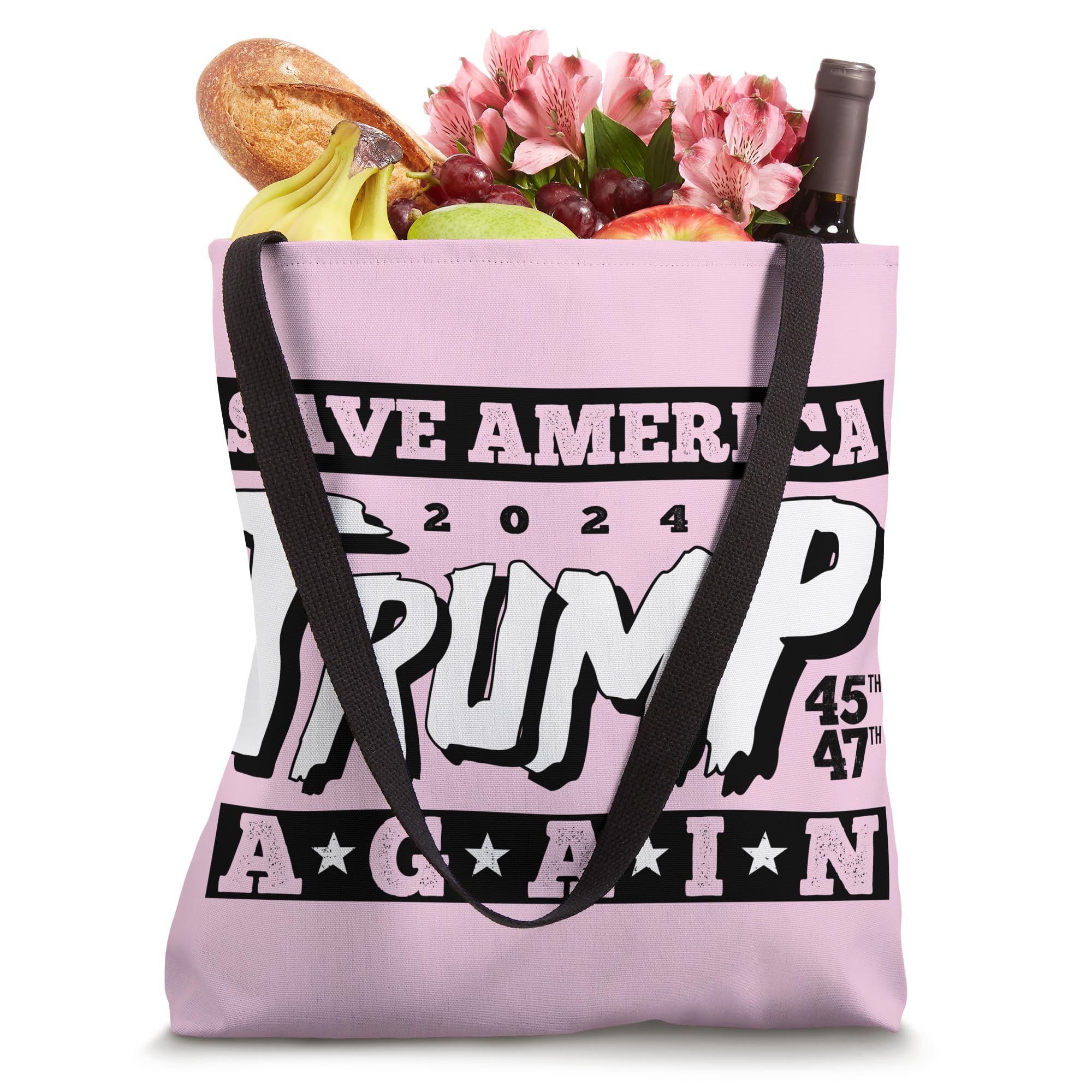 Trump 2024 Tote Bag - Stylish Reusable Shopping Bag for Political Campaigns, Groceries & Beach Outings