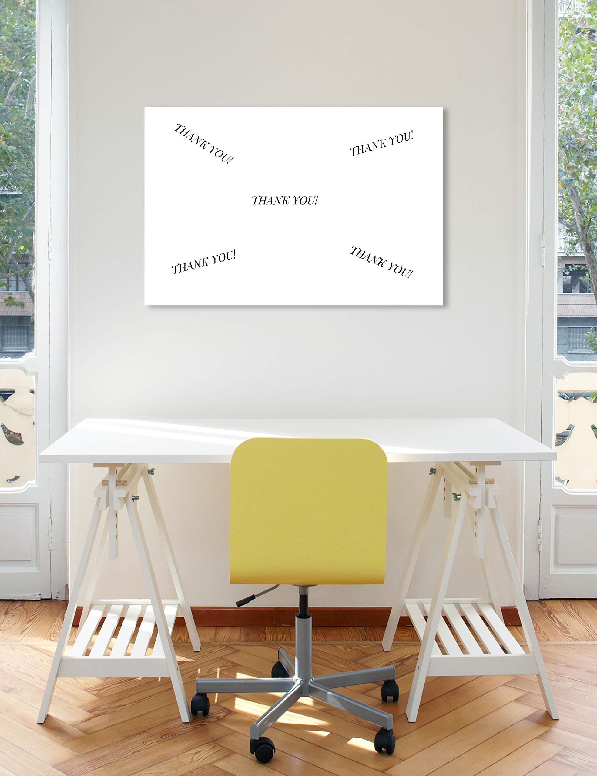 Oliver Gal Artist Co. Thank You Board Wall Art - 36x24 Inch Typography Canvas Print in White & Black | Inspirational Home Decor for Living Room, Office & Gift Giving