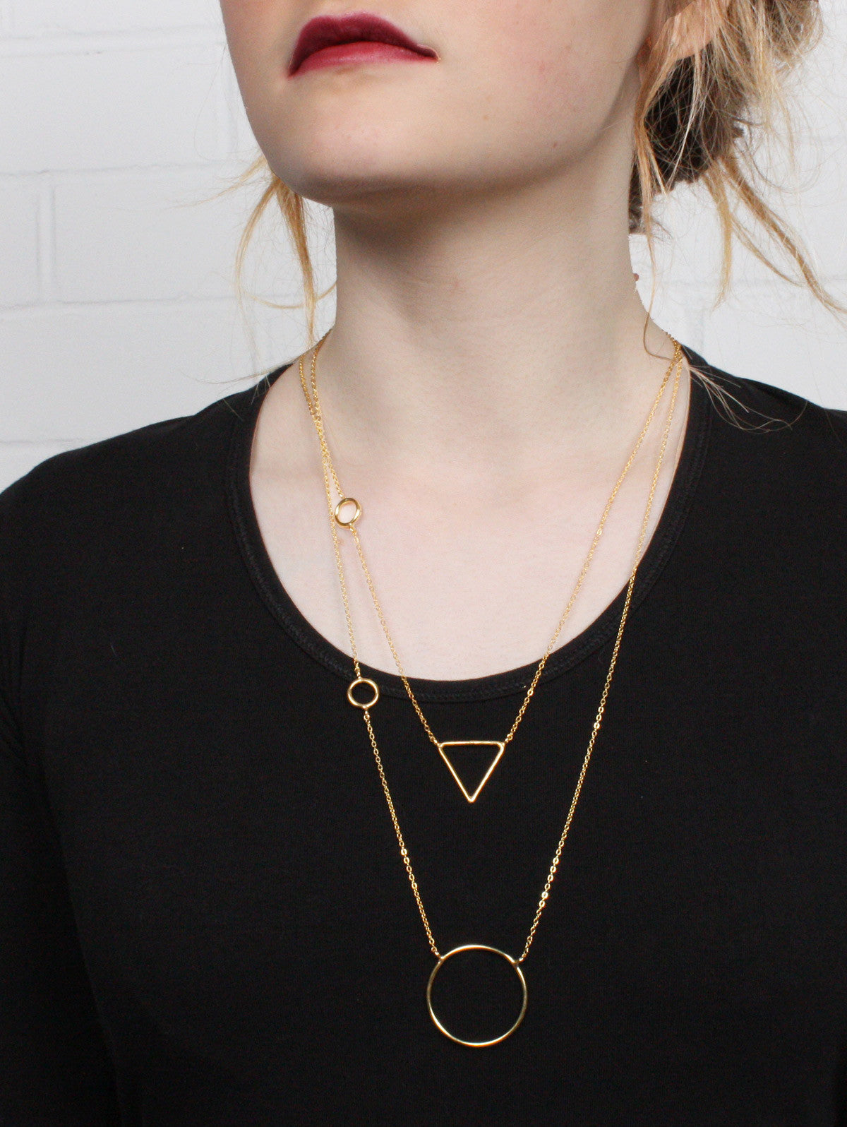 14K Gold Pyramid Necklace for Women - Elegant Layering Pendant for Everyday Wear & Special Occasions