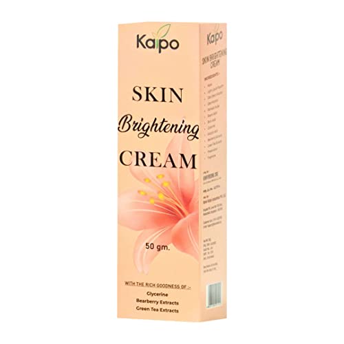 Kaipo Skin Brightening Face Cream with Glycerin, Bearberry & Green Tea Extract - Natural Glow & Dark Spot Removal for Radiant Skin - 50g | Daily Moisturizer for Brighter, Even-Toned Complexion