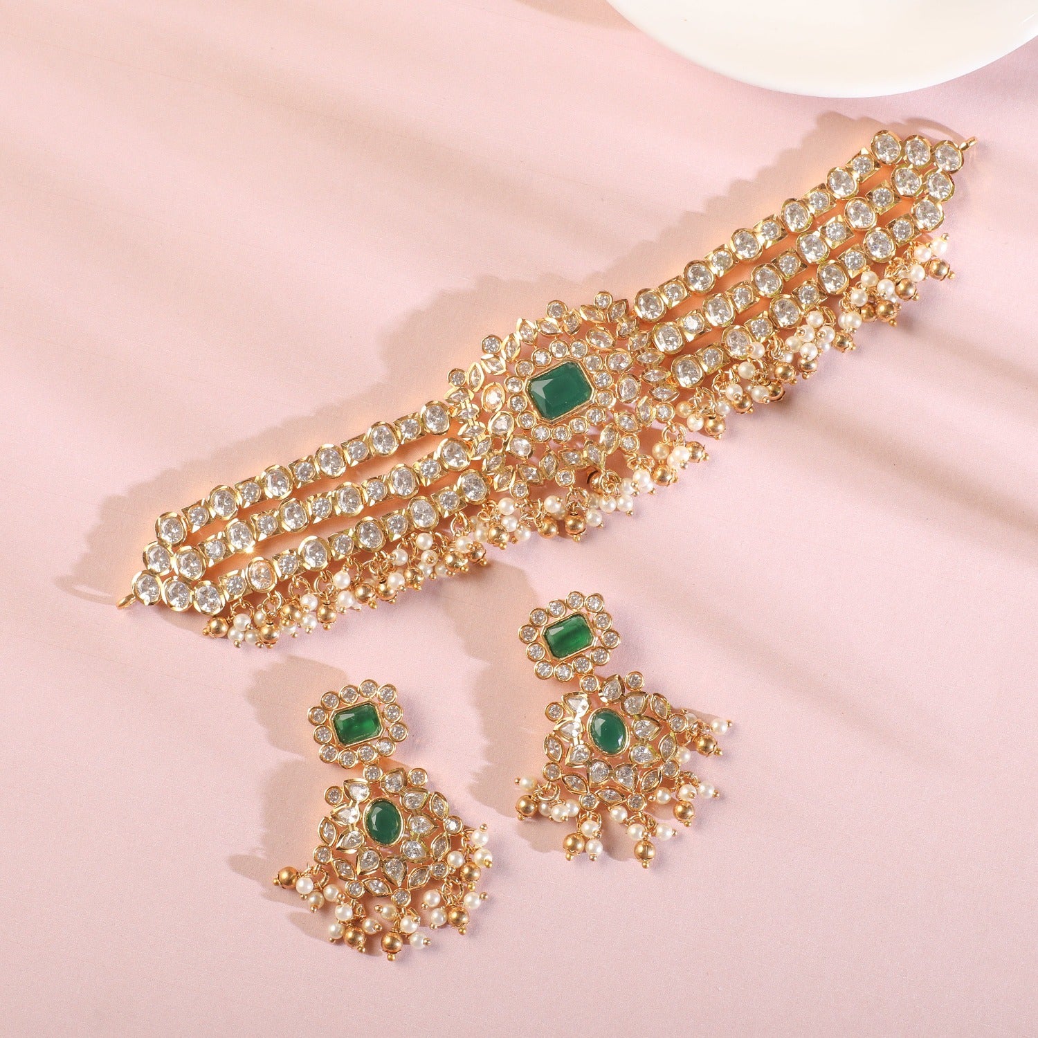Orchid Nakshatra Cubic Zirconia Necklace Set - Elegant Jewelry for Women, Perfect for Weddings, Parties & Special Occasions