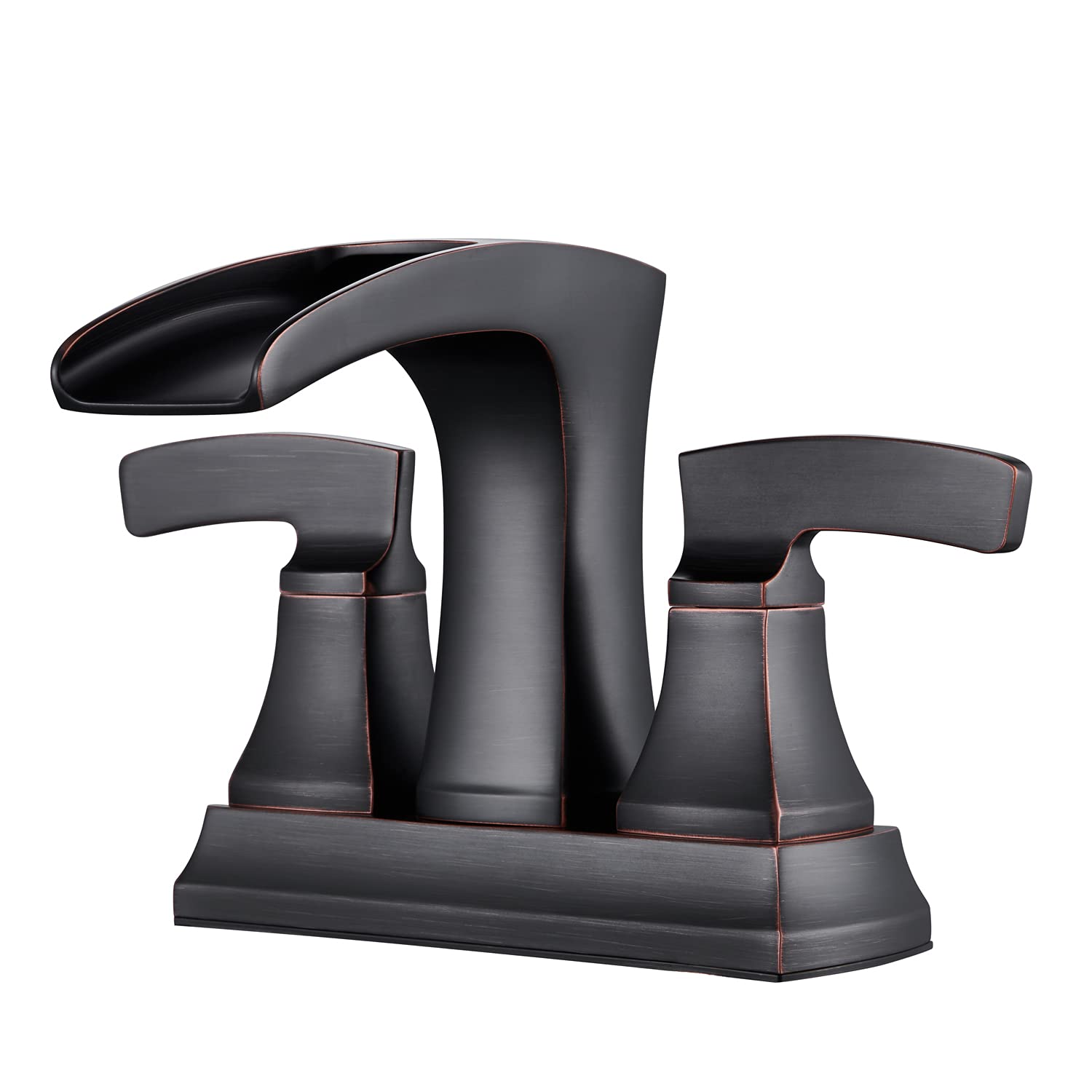 Lexdale Oil Rubbed Bronze Centerset Bathroom Faucet - 2-Handle Vanity Sink Faucet with Pop-Up Drain & Supply Lines - Perfect for Modern Bathroom Renovations and Lavatory Upgrades