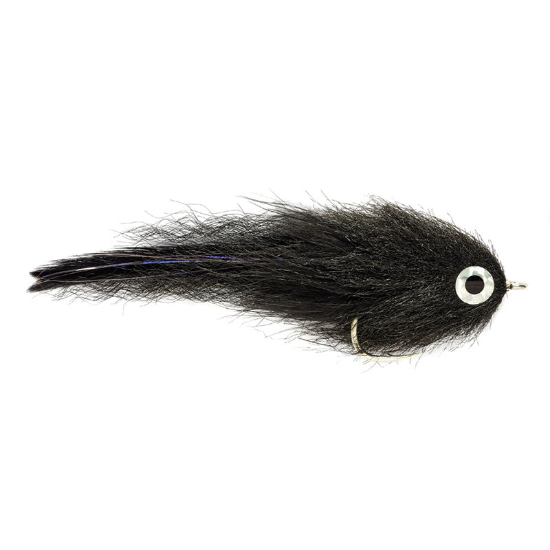 Fulling Mill Black Brushy Fly Fishing Lure - Premium Hand-Tied Streamer for Trout and Bass - Perfect for Freshwater and Saltwater Fishing Adventures