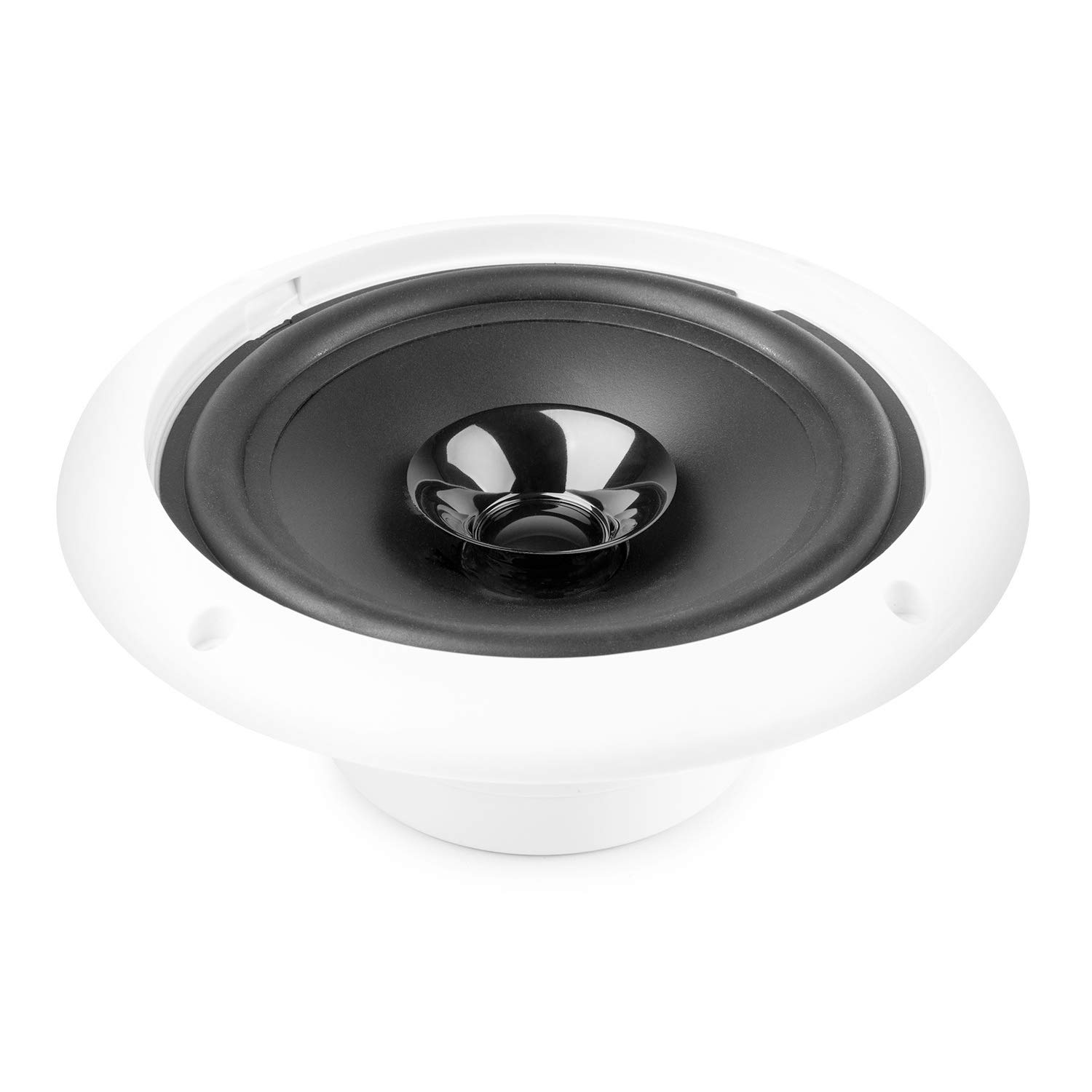 VONYX 6x6.5 Inch White Waterproof Ceiling Speakers - IP44 Rated Outdoor Garden Bathroom Marine Audio System - 2-Way Passive 300W Home Installation Sound Kit for Patio, Poolside, and Indoor Entertainment
