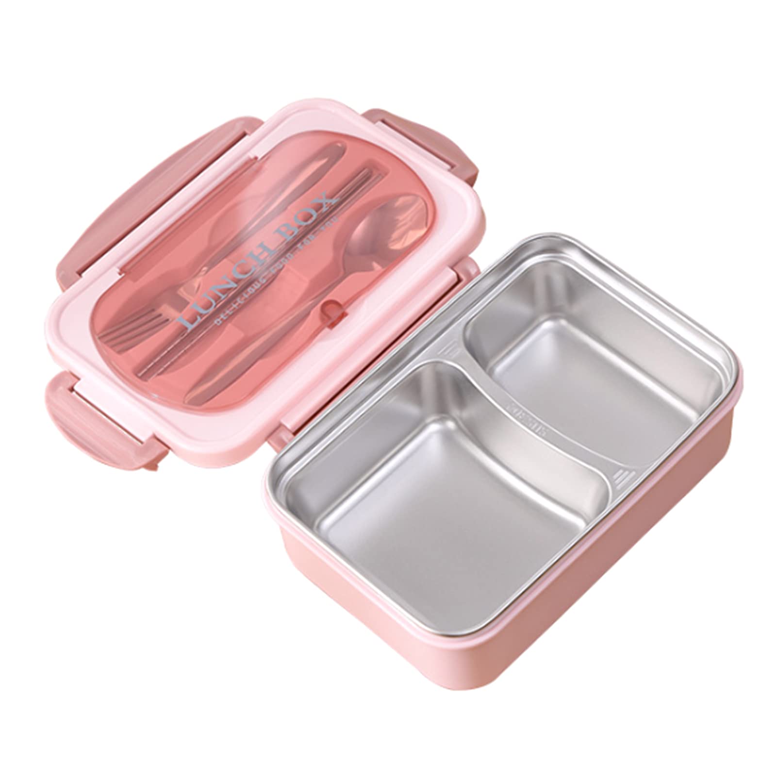 Galapara Stainless Steel Lunch Box - 304 Leakproof Divided Food Container with Spoon & Chopsticks - Microwave Safe for Office, School & Travel Meals