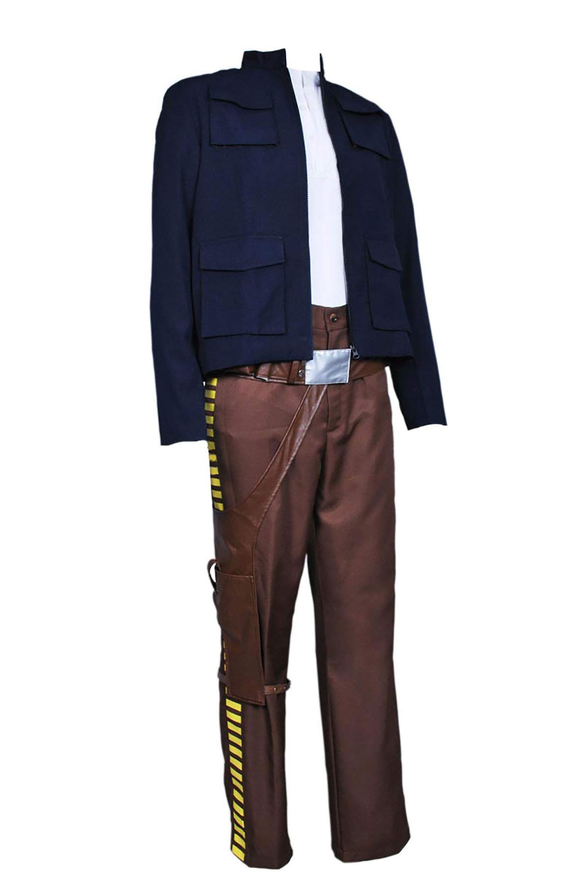 XOMO Star Wars Han Solo Cosplay Costume Jacket - Premium Movie Replica Coat for Halloween, Cosplay & Comic Con Events