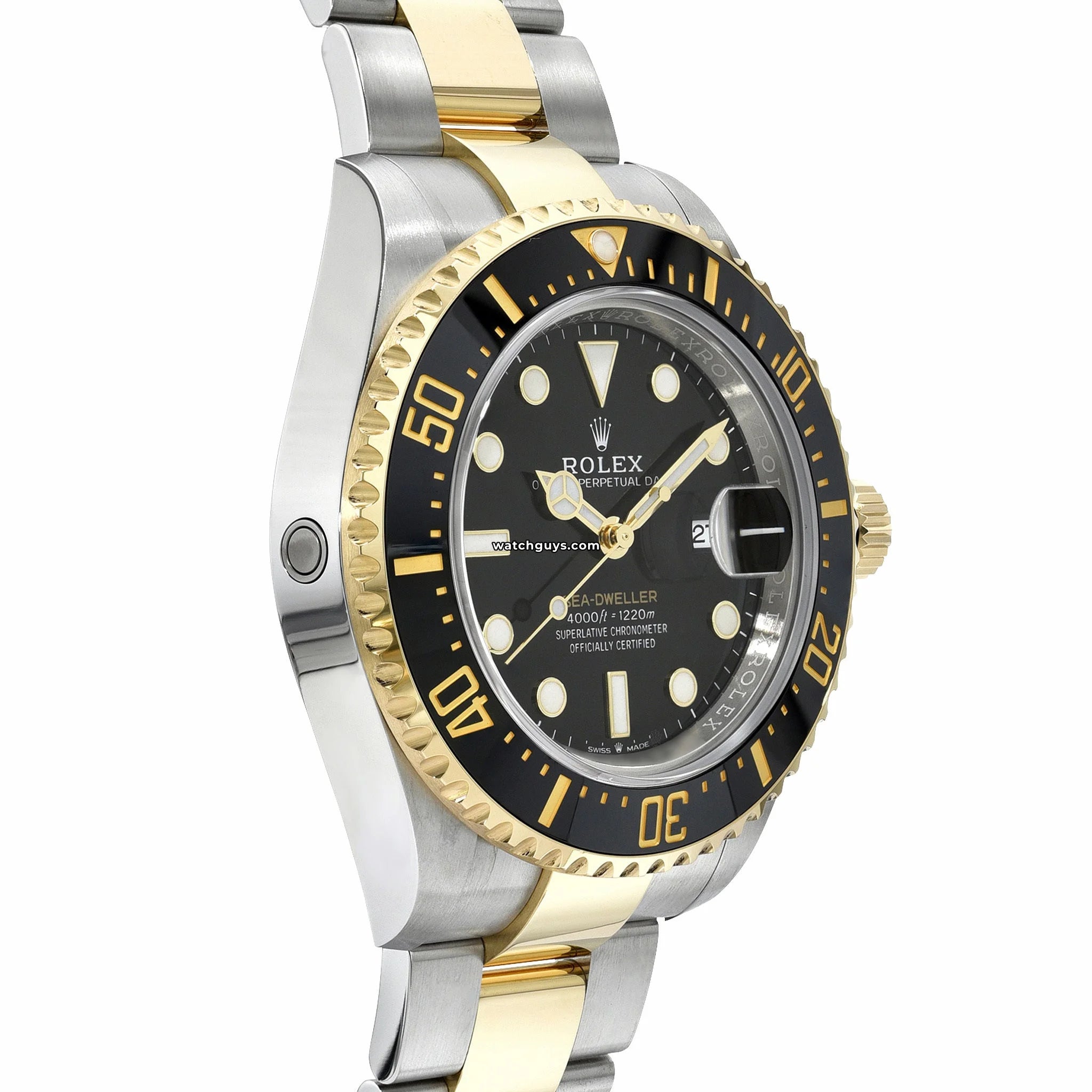 Rolex Sea-Dweller 126603 Two-Tone Black & Gold Men's Luxury Dive Watch - Perfect for Professional Diving, Water Sports & Formal Occasions